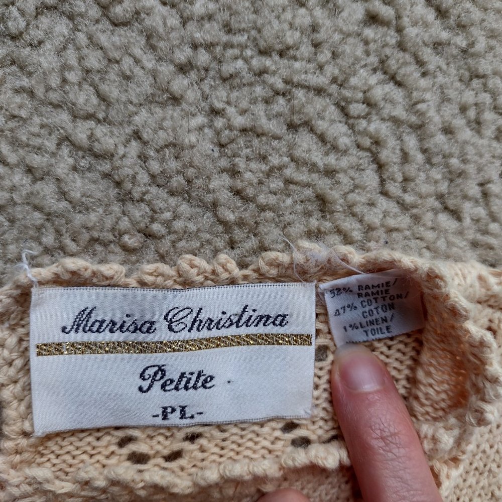 Knit Marisa Christina yellow floral sweater - Picture 3 of 5
